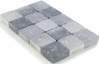 BETONKLINKER - getrommeld 15x15 - dikte: 5cm. | pavés tambourinés 